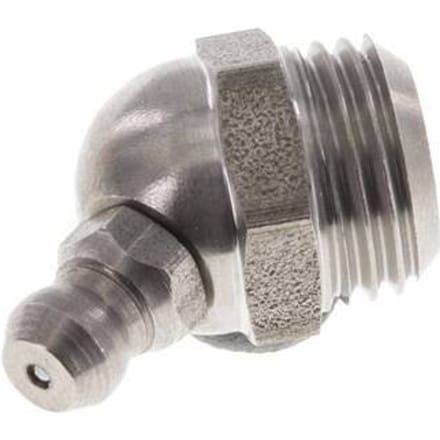 45° Haakse Smeernippel RVS R 1/4 Inch DIN 71412