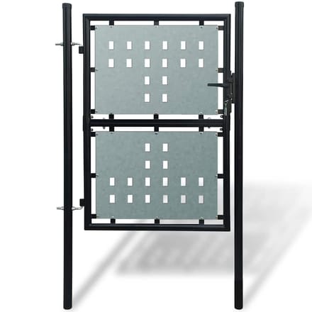 vidaXL Zwarte enkele deur schuttingpoort 100x150 cm