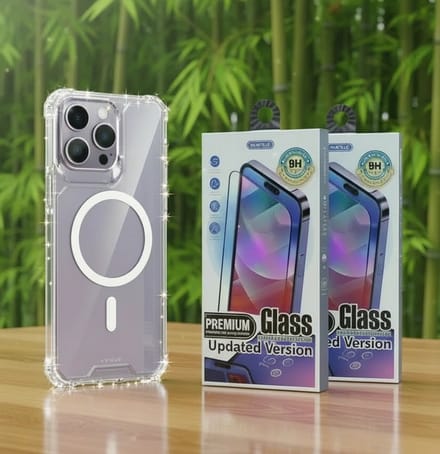IPhone 16 Hoesje MagSafe Transparant Anti Shock – 2 Stuks Duo Pack Screenprotector 9H