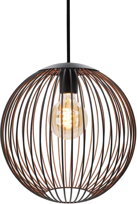EGLO Almanzora Hanglamp - E27 - Ø 32 cm - Zwart/Koper