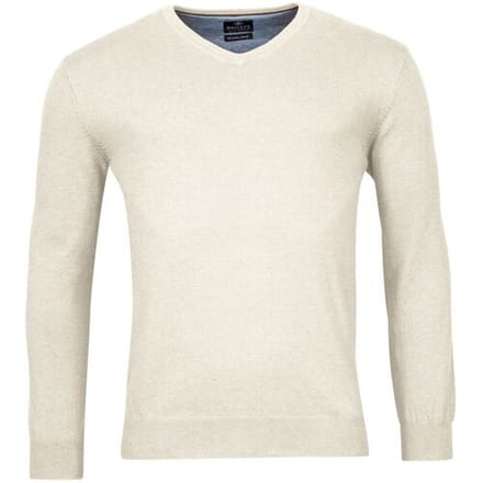 Baileys Trui V-Neck Pullover Single Knit Kitt Melange / male