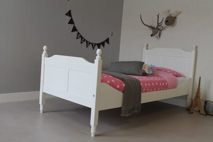 Rockwood® Kinderbed Amalia wit met lattenbodem en bedhekje wit