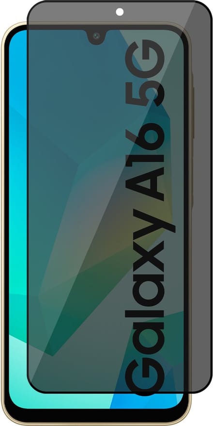 Privacy Screenprotector geschikt voor Samsung Galaxy A16 - Volledig Dekkend Glas Screen Protector