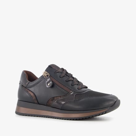 Softline dames sneakers met H leest zwart brons - Maat 40