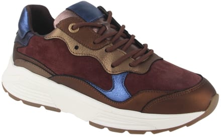 Xsensible Stretchwalker Sneaker Rainbow 33011.5.358 G Bruin Bordeaux Combi