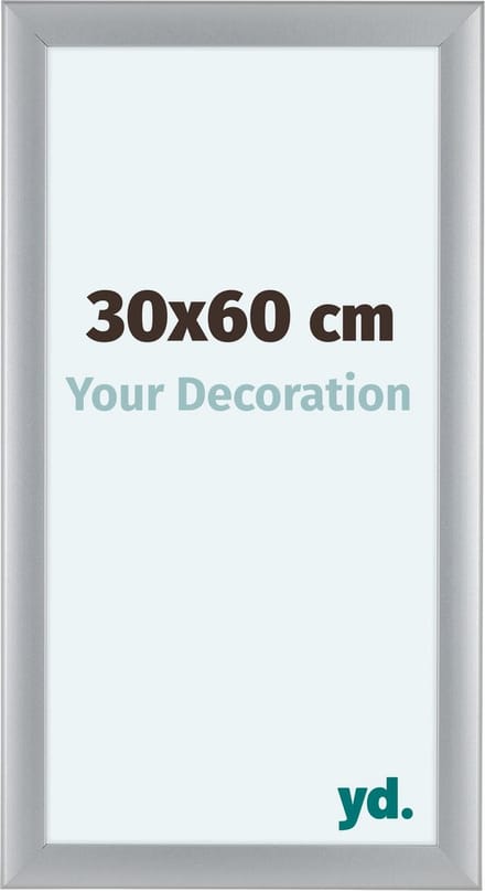 Your Decoration - Fotolijst 30x60 cm - MDF - Zilver Mat - Como
