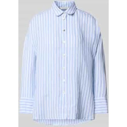relaxed fit linnen blouse in all-over look