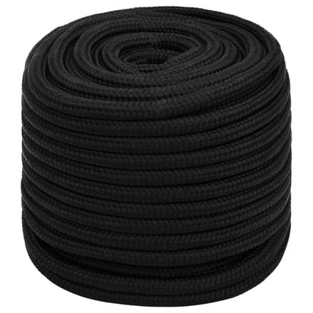 vidaXL - Werktouw - 18 - mm - 100 - m - polyester - zwart