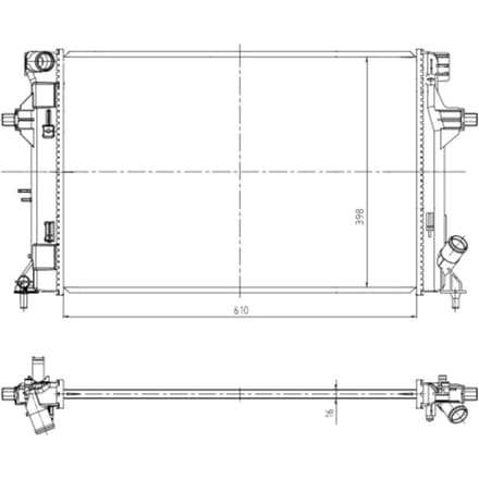 Radiator, motorkoeling NRF 550035
