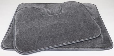 Set - PRIMA - Variety - Badmat - 50x70cm - en - wc mat - 45x60 - donker grijs
