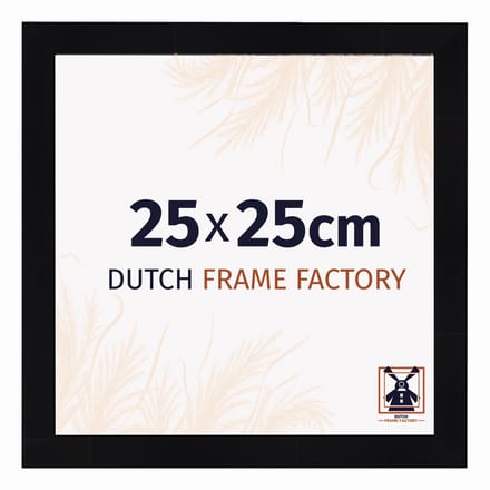 Fotolijst 25x25 cm - MDF - Zwart Hoogglans - Praag