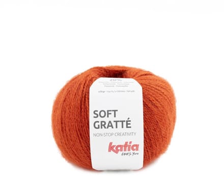 Katia Soft Gratté - 72 roestoranje - Mohair-Look Acryl Garen