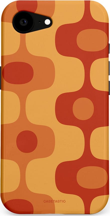 Casetastic hoesje geschikt voor Apple iPhone 16e / Apple iPhone 17e - MagSafe - Dubbellaagse bescherming - Vintage Rust - Fashion Case - Terracotta Goud