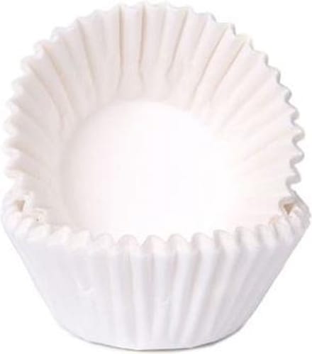 House of Marie Chocolade Baking Cups - Wit - pk/100 - Cupcake Cups