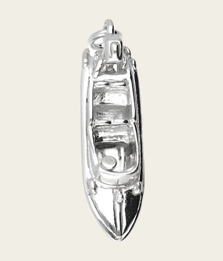Zilveren Motorboot - Speedboot kettinghanger