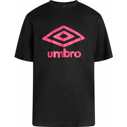 Umbro Groot Logo Heren Zwart/Roze T-Shirt