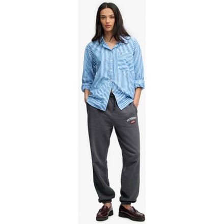 Superdry Athletic Essential Boyfriend Joggingbroek Dark Grey Grootte: 44