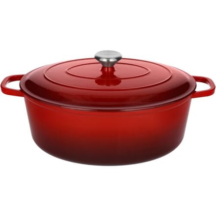 SILVERCREST Gietijzeren braadpan, Ø35 cm (Rood)