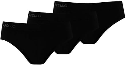 Comfort Essentials - Naadloos Ondergoed Dames - Dames Slips - 3 pack - Zwart - S - Dames Ondergoed Katoen
