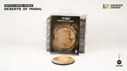 Deserts of Maahl Base Pre-Painted (1x 80mm Round)