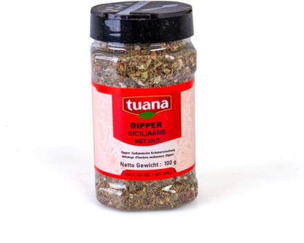 Tuana Kruiden - Dipper Siciliaans Kruidenmix - Strooibus 100g - MP-Z-0008