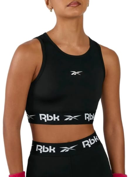 Reebok Cutout Sportbeha Zwart XL Vrouw