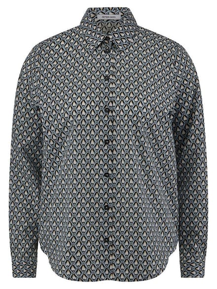 Blouse lange mouwen Van Peter Hahn blauw