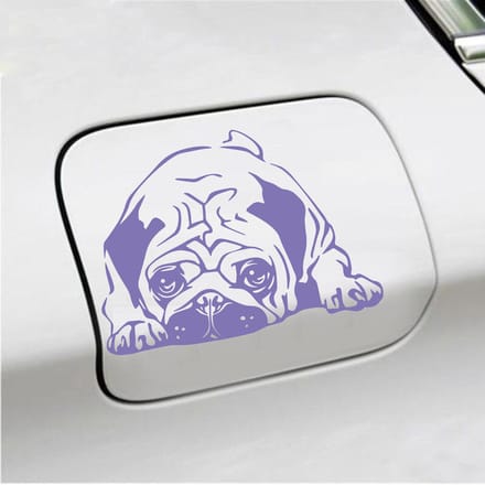 Bumpersticker - Hond - 11,6 X 16 - Paars