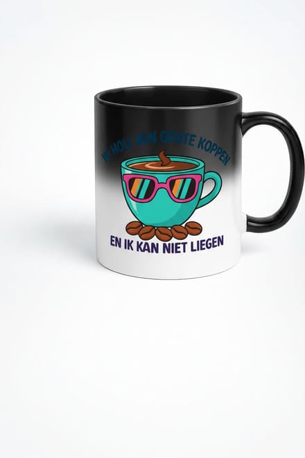 Ik Hou Van Grote Koppen Magic Mok - Zwart - Craft Express