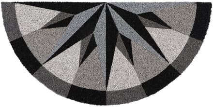 Luance Cozy Step Deurmat - anti slip - half maan - windroos print - 75 x 37 cm - buiten - schoonloopmat