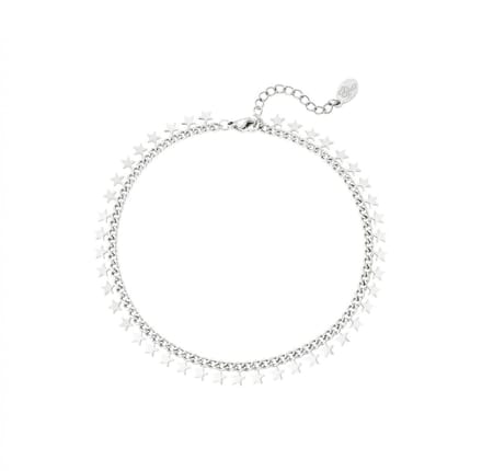 Yehwang armband - Sterren - Stainless steel - 19cm - Zilverkleurig