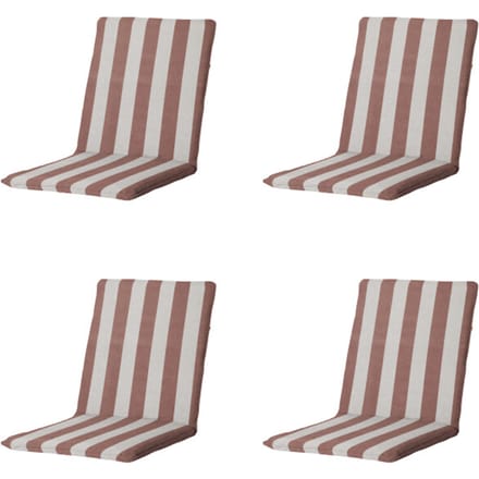Madison - Stapelstoelkussen Amora - Bruin - 97x49x5cm - Set van 4