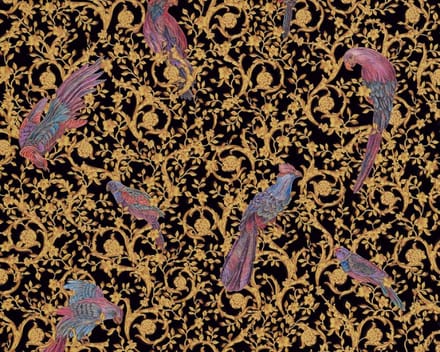 KLASSIEK PARADIJSVOGEL BEHANG - Geel Zwart Goud - AS Creation Versace 4