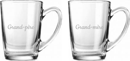 Theeglas gegraveerd - 32cl - Grand-père & Grand-mère