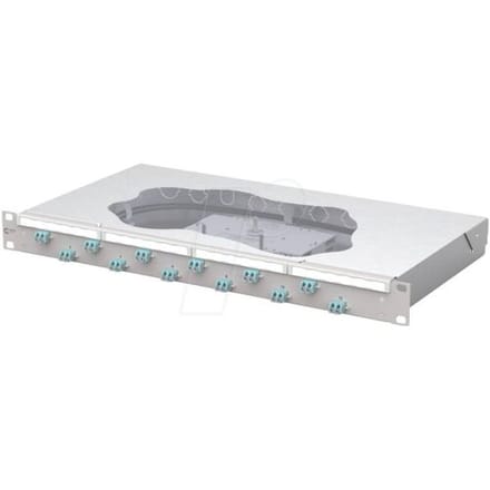 Metz Connect OpDAT fix2 Patchfeld splice 12xLC-D OM3 Patchpaneel 483 mm (19) Glasvezel 1 HE Lichtgrijs Ingericht