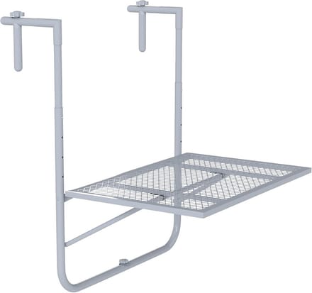 Verstelbare Inklapbare Balkonhangtafel - Metalen Wandmontage Bureau voor Terras en Tuin