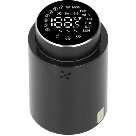 Slimme Thermostatische Radiatorkraan Programmeerbare Temperatuurregelklep Vervanging voor Thuis black