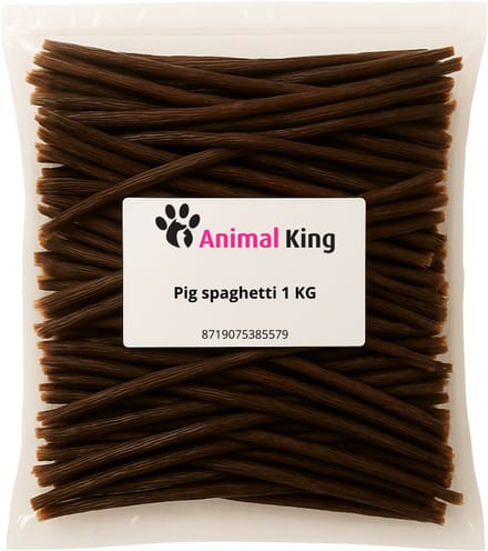 Pig Spaghetti  - 1 kilo- hondensnacks- varken -Animal King