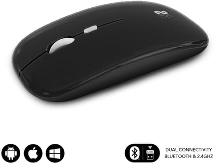 Mouse Subblim SUBMO-DFLAT20 Black (1 Unit)