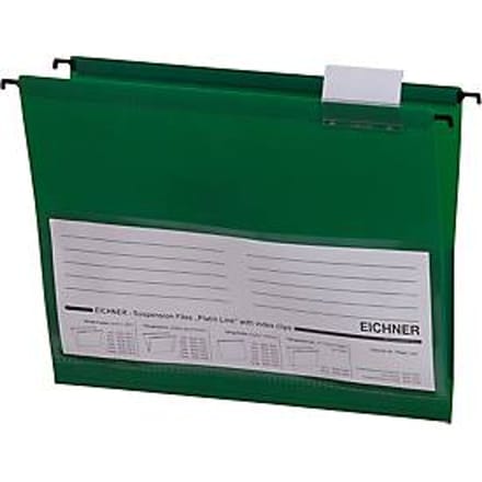 Eichner hangmappen, voor formaten tot A4, pvc, 10 stuks, groen