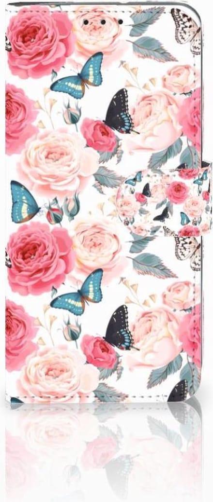 Motorola Moto G7 Power Hoesje Butterfly Roses