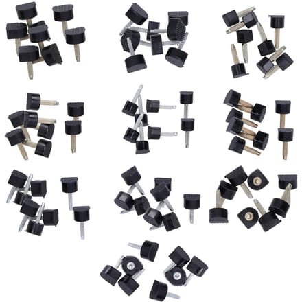 80 Stuks Hoge Hak Tipdoppen TPU polyurethaan IJzeren Schoenen Repareren MultiMaat Vervanging black