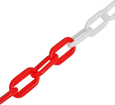Mexxo afzetketting 25 meter - Rood / wit - Kunststof - Binnen & buiten - Schakels 6 mm