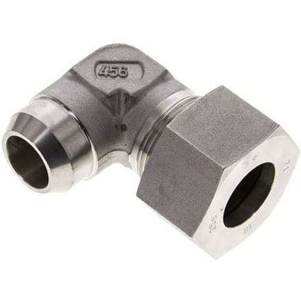 25S & 31mm RVS L-Vorm Snijringkoppeling Lasverbinding 400bar ISO 8434-1