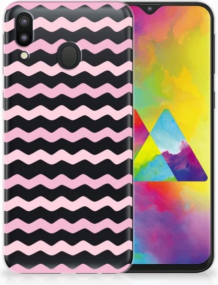 Samsung Galaxy M20 (Power) TPU bumper Waves Roze