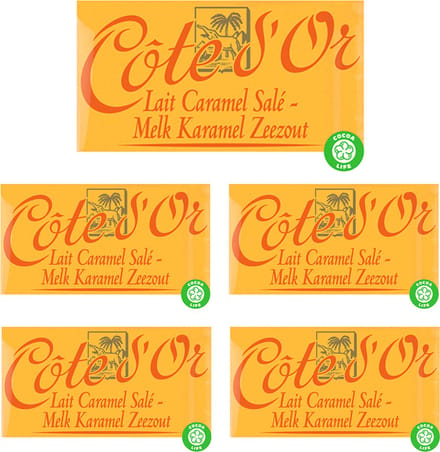 Côte d'Or - chocoladetablet - Vol Melk Karamel Zeezout - 150g x 5