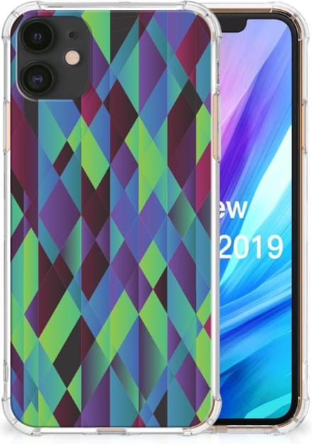 Apple iPhone 11 Shockproof Case Abstract Green Blue