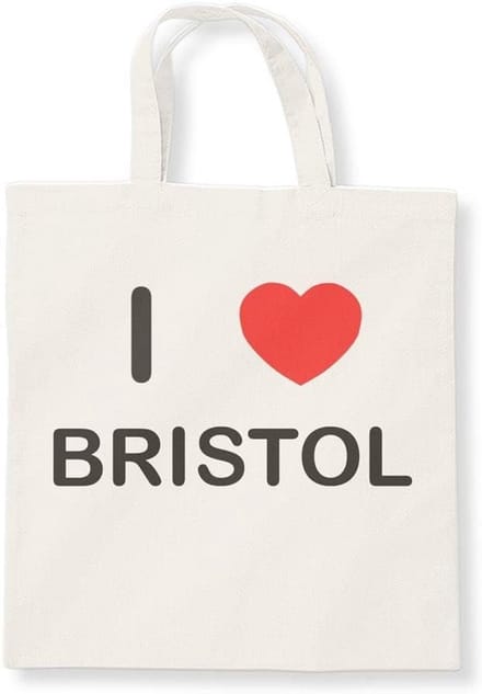 I Love Bristol - Katoenen draagtas, Beige, Eén maat