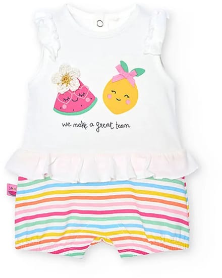 Boboli 148081 Mouwloze Romper Veelkleurig 1 Months Kinderen