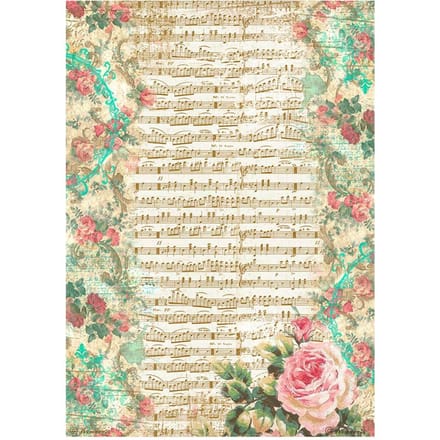 Motief strozijde "Precious - Rose and Music"